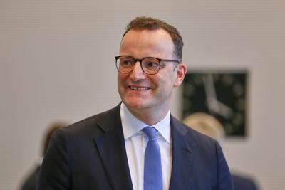 Berlin, Deutschland, 05.05.2025: Deutscher Bundestag: Fraktionssitzung von CDU/CSU: Jens Spahn *** Berlin, Germany, 05 0-stock-foto