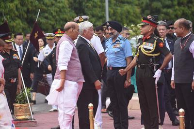 Japanese Defence Minister General Nakatani in New Delhi-stock-photo