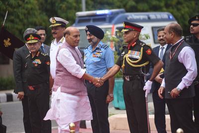 Japanese Defence Minister General Nakatani in New Delhi-stock-photo