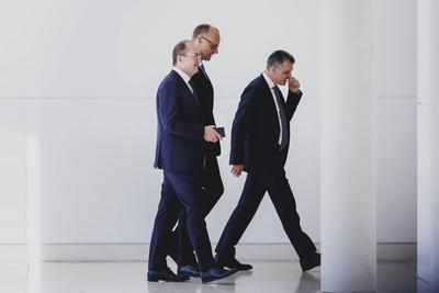 Wahl des Bundeskanzlers im Deutschen Bundestag-stock-foto