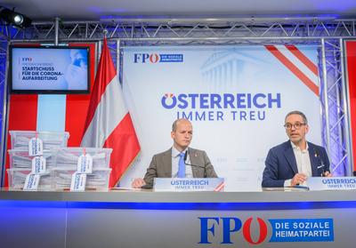 20250506 Pressekonferenz der FPOE - Startschuss fuer die Corona-Aufarbeitung-stock-foto