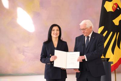 Bundespr?sident und neues Kabinett Merz 1-stock-photo