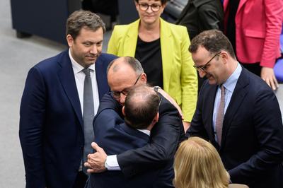 Berlin, Kanzlerwahl im Bundestag-stock-foto