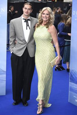 Penny Lancaster mit Sohn Alistair Stewart-stock-photo