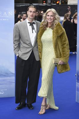 Penny Lancaster mit Sohn Alistair Stewart-stock-photo