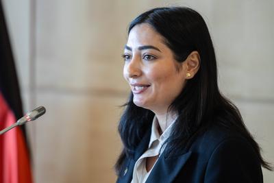 Amts?bergabe im Bundesministerium f?r wirtschaftliche Zusammenarbeit und Entwicklung-stock-foto