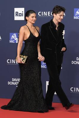 Timothée Chalamet mit Freundin Kylie Jenner-stock-photo