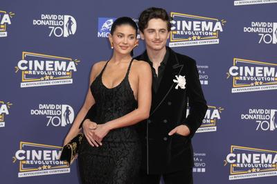 Timothée Chalamet mit Freundin Kylie Jenner-stock-photo