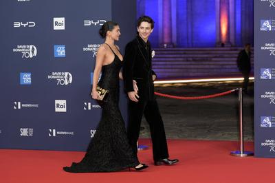 Timothée Chalamet mit Freundin Kylie Jenner-stock-photo
