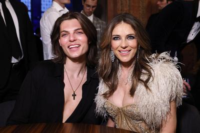 Liz Hurley und Damian Hurley-stock-foto