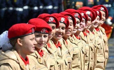 President of Russia, Supreme Commander-in-Chief Vladimir Putin attended a military parade marking the 80th anniversary of Victory-stock-photo