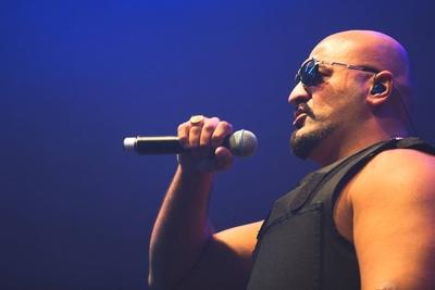 splash Festival 2015 Rapper Xatar Giwar Hajabi w?hrend eines Auftrittes im Rahmen der Preparty-stock-foto
