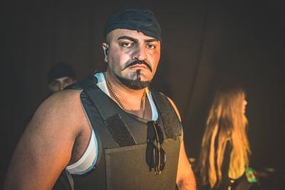 splash Festival 2015 Rapper Xatar Giwar Hajabi w?hrend eines Auftrittes im Rahmen der Preparty-stock-foto