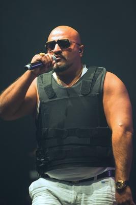 splash Festival 2015 Rapper Xatar Giwar Hajabi w?hrend eines Auftrittes im Rahmen der Preparty-stock-foto