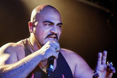 Xatar bei seinem ersten Konzert nach seiner Haftstrafe f?r einen ?berfall auf einen Geldtransporter-stock-foto
