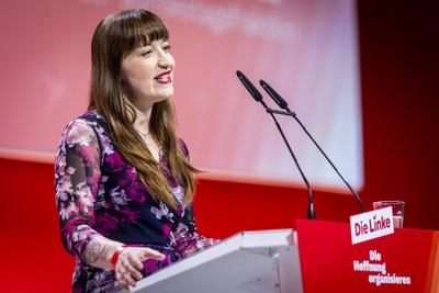 Heidi Reichinnek Parteitag DIE LINKE-stock-foto