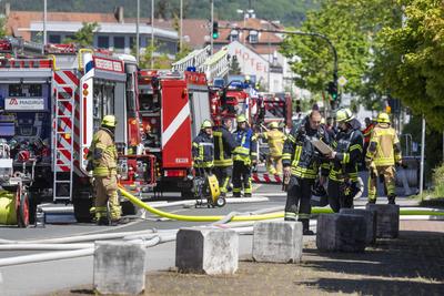 Reportage 10.05.2025 Mit der gro?angelegten Katastrophenschutz-?bung ?L?wenzahn? probt die Stadt Erlangen mit 800 Haupt- und Ehrenamtlichen und dutzenden von Fahrzeugen den Extremfall-stock-foto