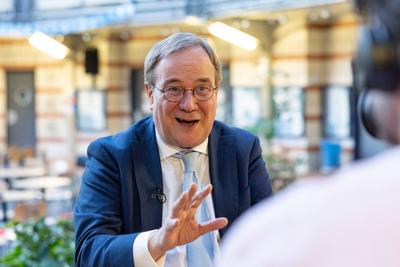 Armin Laschet beim Bornheimer Ortsgespr?ch - 09.05.2025-stock-foto