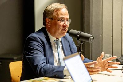 Armin Laschet beim Bornheimer Ortsgespr?ch - 09.05.2025-stock-foto