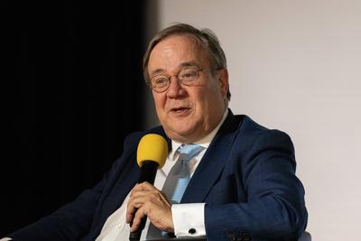 Armin Laschet beim Bornheimer Ortsgespr?ch - 09.05.2025-stock-foto