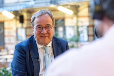 Armin Laschet beim Bornheimer Ortsgespr?ch - 09.05.2025-stock-foto
