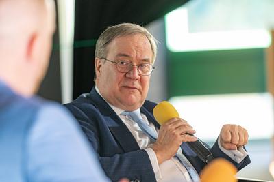 Armin Laschet beim Bornheimer Ortsgespr?ch - 09.05.2025-stock-foto