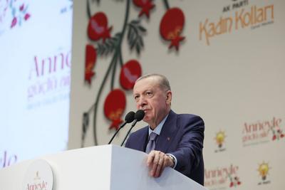 Turkish President Recep Tayyip Erdo?an attends the Family Strong with Mother program, Turkey Strong with Family-stock-photo