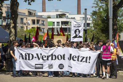 Bundesweiter Aktionstag f?r AfD-Verbot.-stock-foto