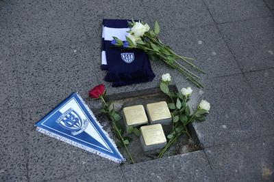 Stolpersteinverlegung in Potsdam-stock-foto