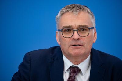 Regierungspressekonferenz mit Stefan Kornelius-stock-foto