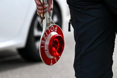 Grenzkontrollen Bundespolizei - Grenze zu Frankreich-stock-photo