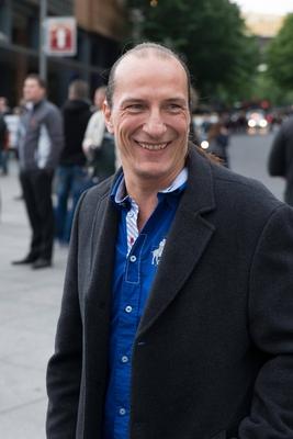 Demonstration der Verschwoerungstheoretiker am Potsdamer Platz in Berlin-stock-foto