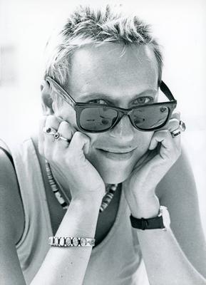 Doris Doerrie, Portraet, Muenchen, 1988 DEU, Deutschland, Muenchen, 1988, Doris Doerrie, geb. 1955, Regisseurin, Portrae-stock-foto