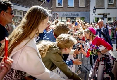 Royal Couple pays regional visit to Lopikerwaard and Vijfheerenlanden, Montfoort, The Netherlands-stock-photo