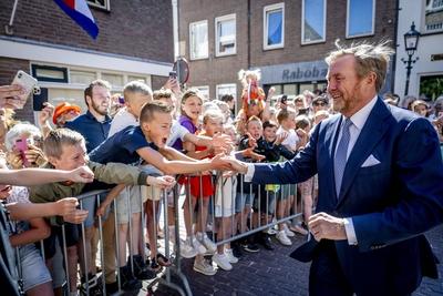 Royal Couple pays regional visit to Lopikerwaard and Vijfheerenlanden, Montfoort, The Netherlands-stock-photo