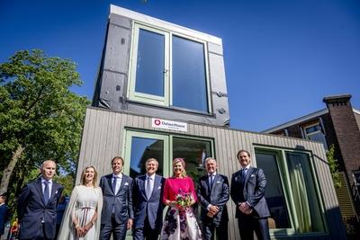 Royal Couple pays regional visit to Lopikerwaard and Vijfheerenlanden, Montfoort, The Netherlands-stock-photo