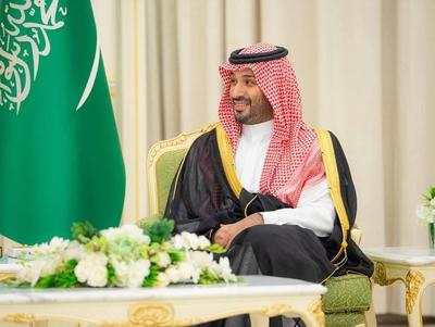 Saudi Crown Prince Mohammed bin Salman and U.S. President Donald Trump co-chair the Saudi-American-stock-photo