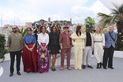 Carlos Reygadas, Payal Kapadia, Leïla Slimani, Halle Berry, Jeremy Strong, Juliette Binoche, Dieudo Hamadi, Alba Rohrwacher, Hong Sang-soo-stock-foto