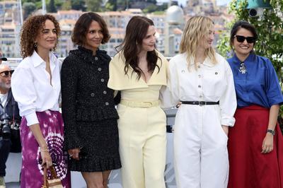 Leiila Slimani, Halle Berry, Juliette Binoche, Alba Rohrwacher, Payal Kapadia-stock-foto