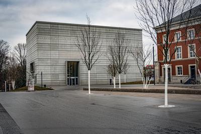 Weimar im Bundesland Th?ringen: Bauhaus Museum Th?ringen *** Weimar in the Federal State of Thuringia Bauhaus Museum Thu-stock-foto