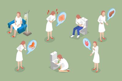 3D Isometrische flache Illustration von Chemotherapie, Drogen und Behandlung<br>Isometrische 3D-Flachillustration von Chemotherapie, Medikamenten und Behandlung-stock-foto