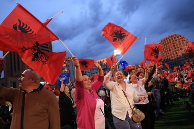 Albania legislative elections 2025, Tirana, Albania on May 09, 2025.-stock-foto