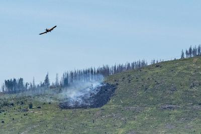 Waldbrand Kleiner Winterberg-stock-foto