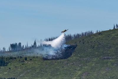 Waldbrand Kleiner Winterberg-stock-foto