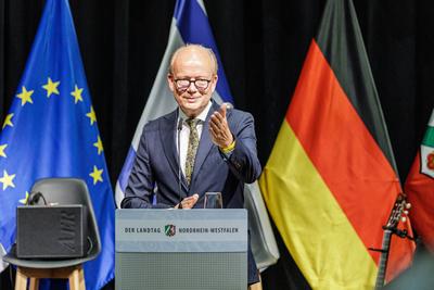 60 Jahre deutsch-israelische Beziehung: Feierstunde im Landtag-stock-foto
