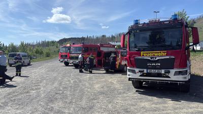 Waldbrand Kleiner Winterberg-stock-foto