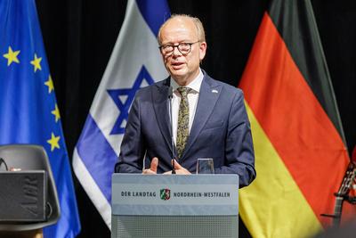 60 Jahre deutsch-israelische Beziehung: Feierstunde im Landtag-stock-foto