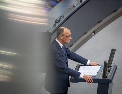 Regierungserkl?rung Friedrich Merz-stock-foto