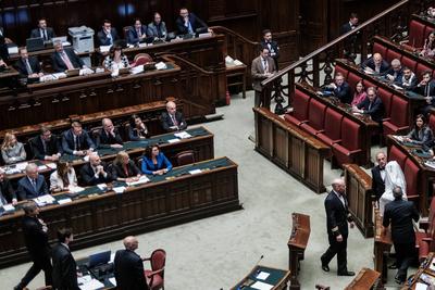 Rome, Question Time with the Prime Minister.-stock-photo