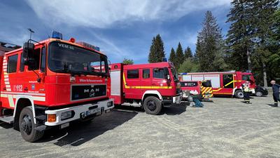 Waldbrand Kleiner Winterberg-stock-foto